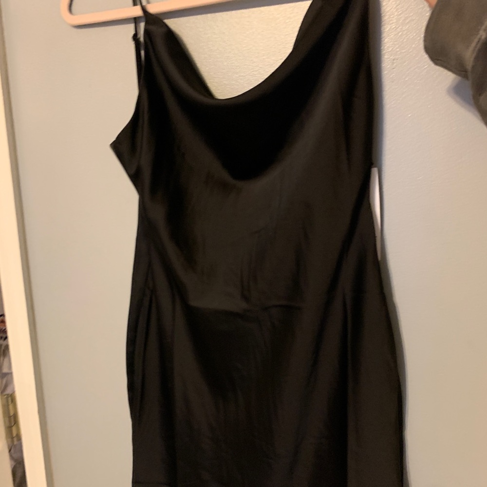 Scowl Neck Mini Dress